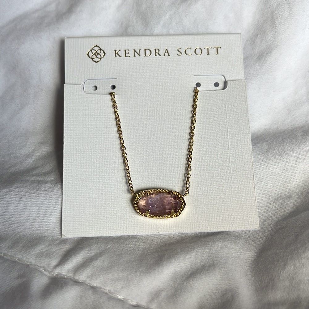 Kendra Scott Elisa Necklace Gold Purple Amethyst